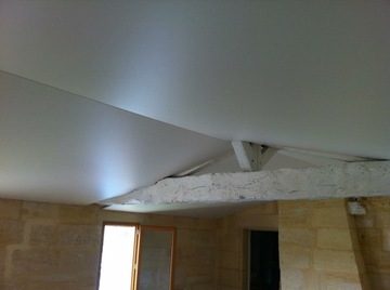 Pose plafond tendu blanc